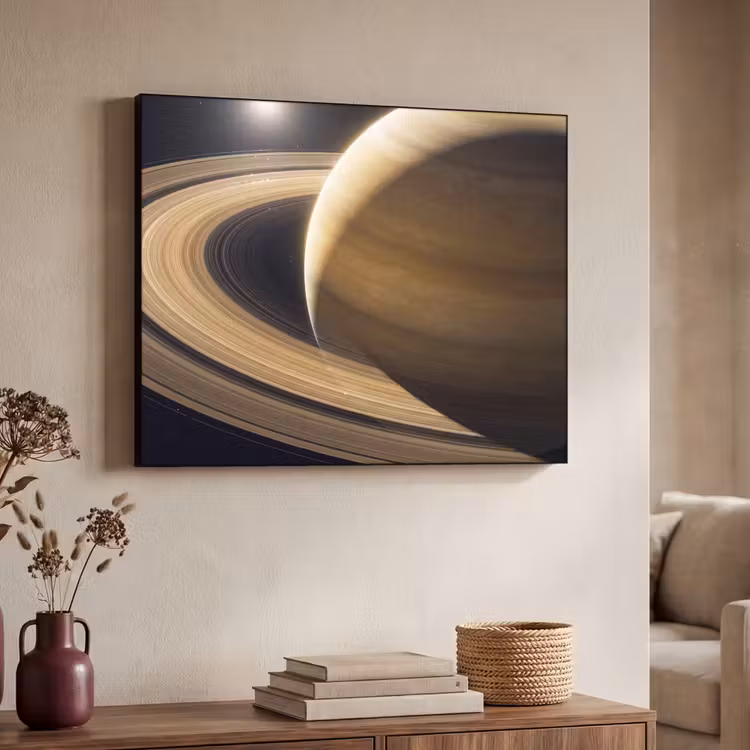 Art Frame - Planet - Rings - Space - Planeet - Ringen - Ruimte Textielframe zwart klein