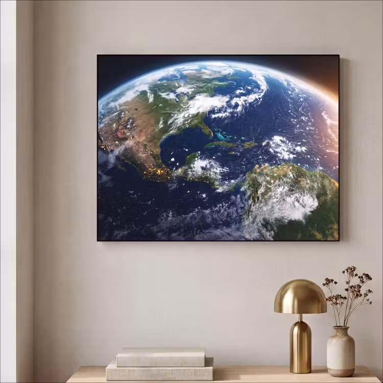 Art Frame - Planet - Space - Cosmos - Planeet - Ruimte - Kosmos Textielframe zwart klein