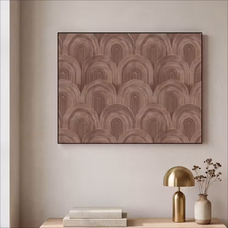 Ritmisch - Effect - Bruin Textielframe zwart klein 947 -sfeer2