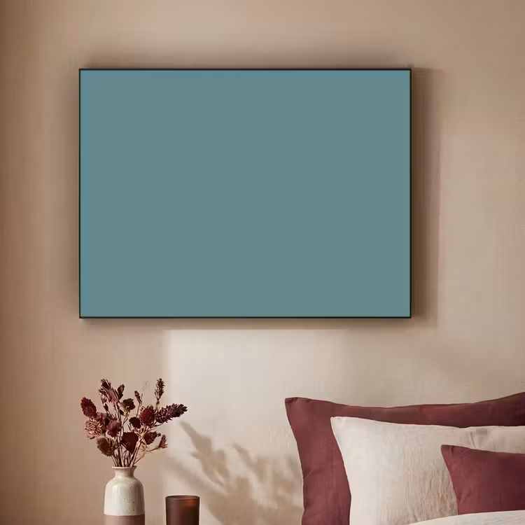 Serene - Teal - Blauw Textielframe zwart klein 947 -sfeer1