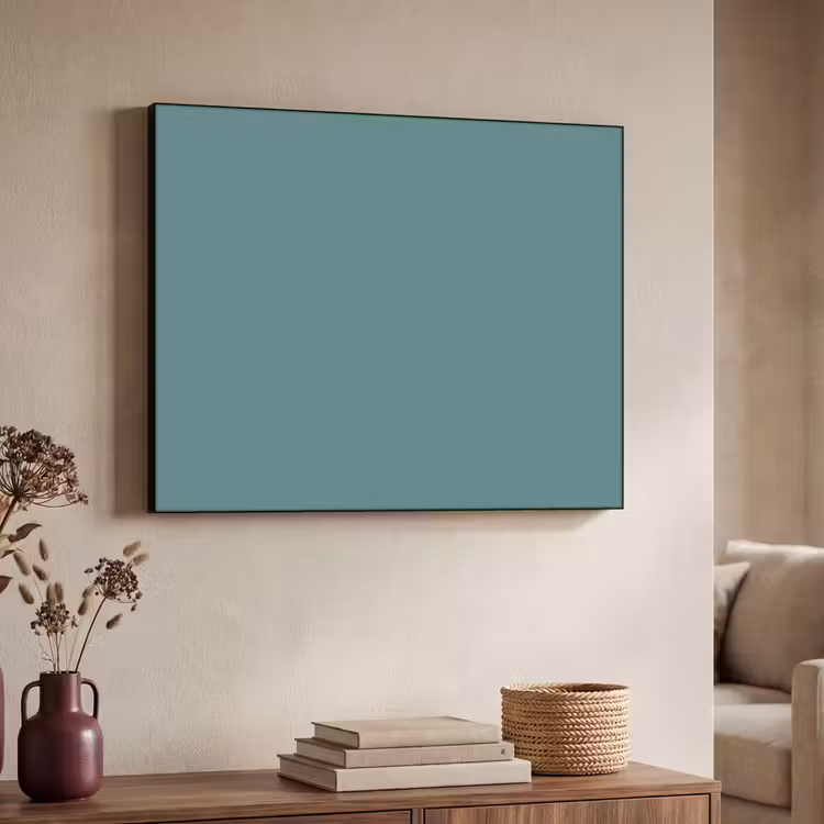 Serene - Teal - Blauw Textielframe zwart klein 947 -sfeer3
