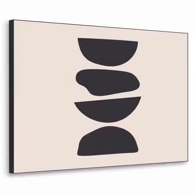 Art Frame - Shapes - Abstract - Modern - Vormen - Abstract - Modern Textielframe zwart klein