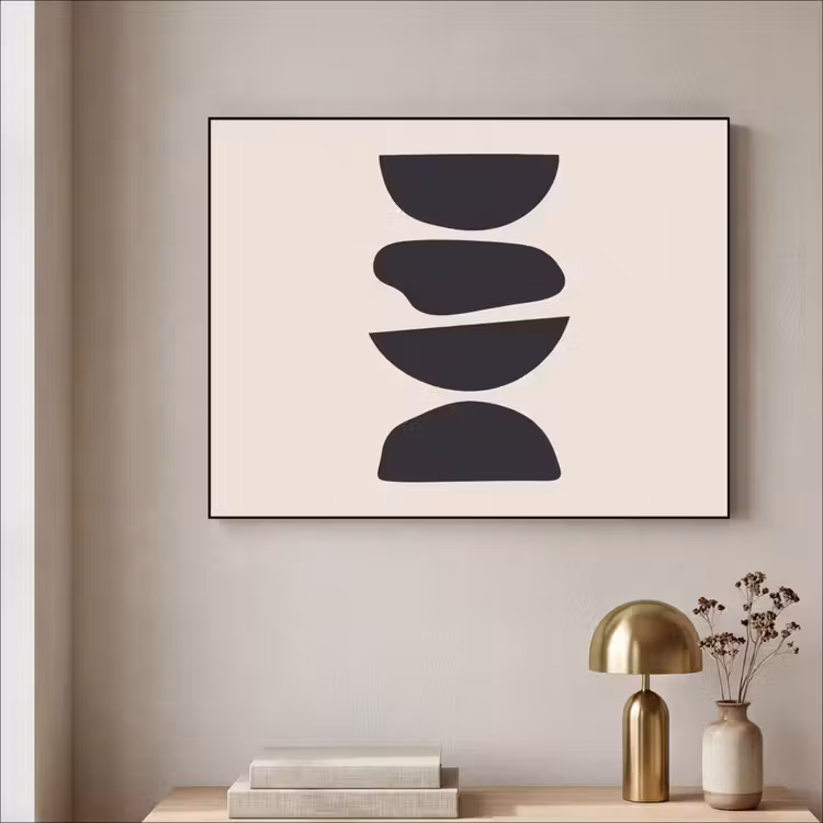 Art Frame - Shapes - Abstract - Modern - Vormen - Abstract - Modern Textielframe zwart klein