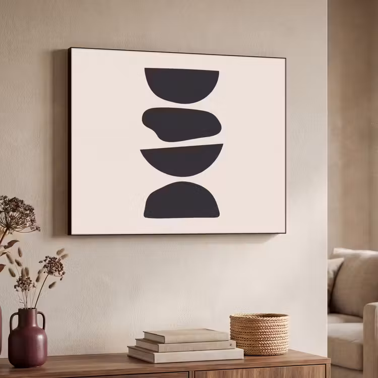 Art Frame - Shapes - Abstract - Modern - Vormen - Abstract - Modern Textielframe zwart klein