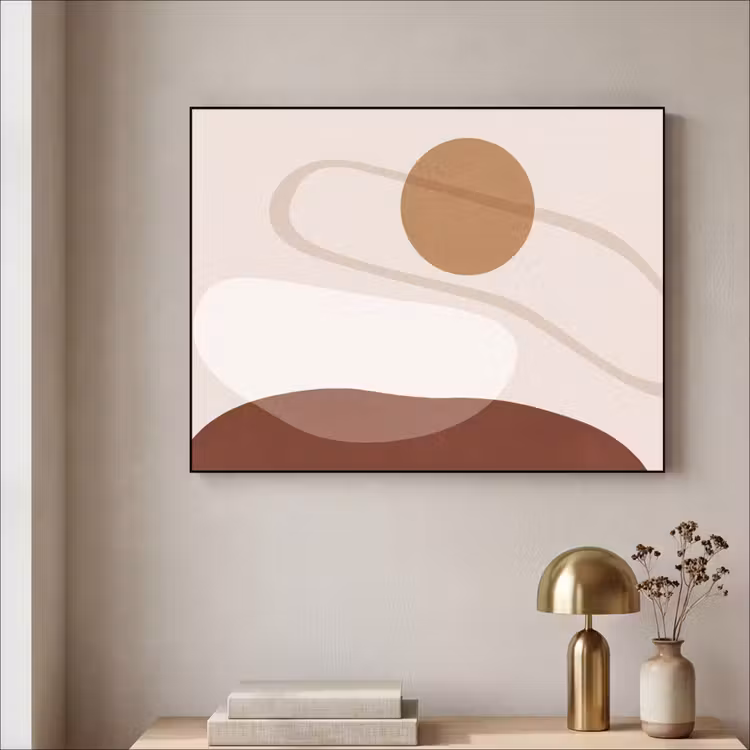 Art Frame - Shapes - Organic - Art - Vormen - Organisch - Kunst Textielframe zwart klein