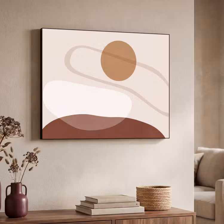 Art Frame - Shapes - Organic - Art - Vormen - Organisch - Kunst Textielframe zwart klein