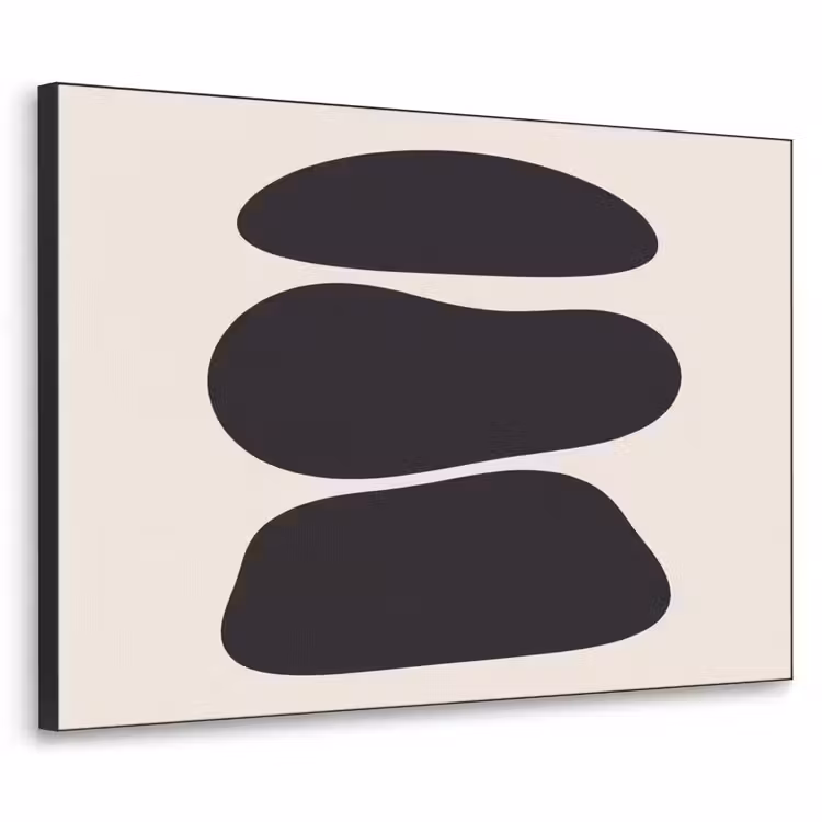 Art Frame - Shapes - Organic - Black - Vormen - Organisch - Zwart Textielframe zwart klein