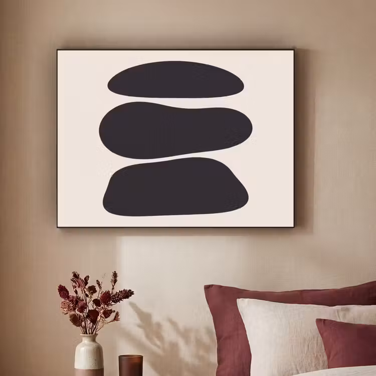 Art Frame - Shapes - Organic - Black - Vormen - Organisch - Zwart Textielframe zwart klein