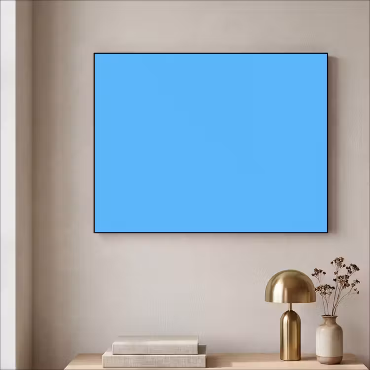 Sky - Blue - Blauw Textielframe zwart klein 947 -sfeer2