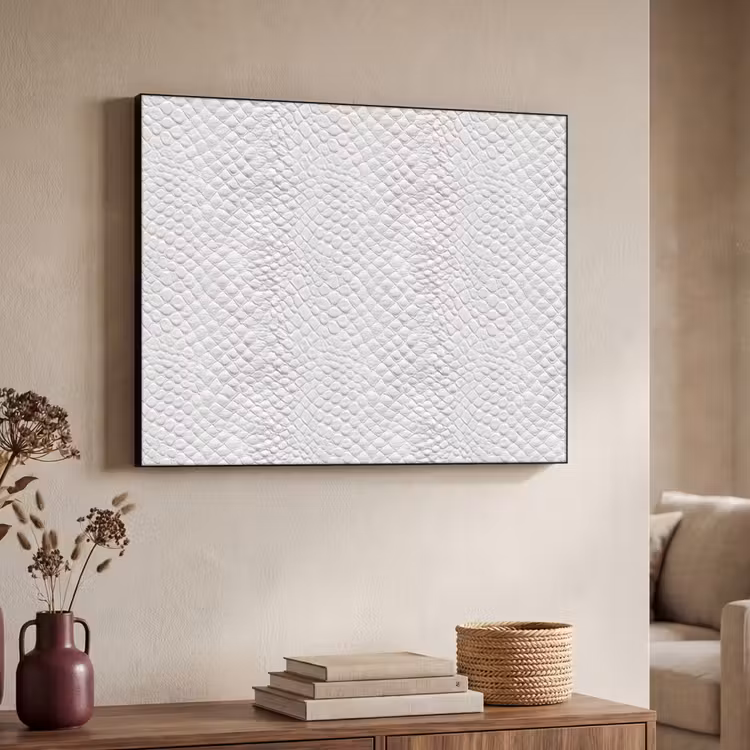 Slang - Patroon - Wit Textielframe zwart klein 947 -sfeer3
