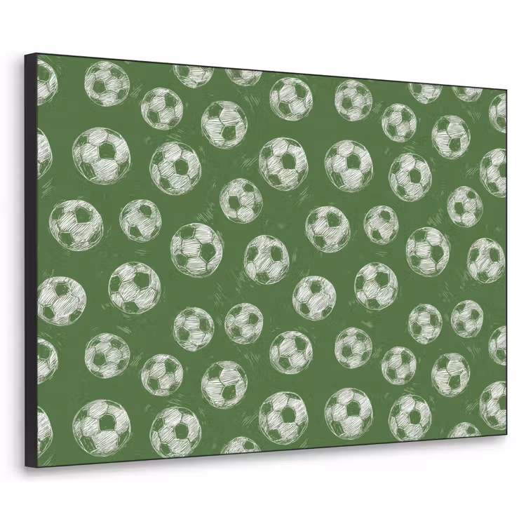 Voetbal - Sport - Groen Textielframe zwart klein 947 -3d