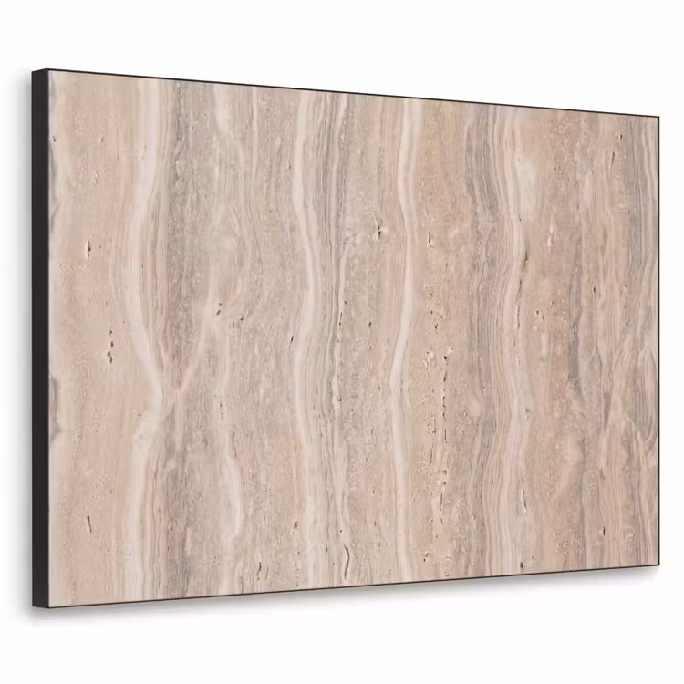Steen - Patroon - Textuur - Natuurlijk - Beige Textielframe zwart klein -3d