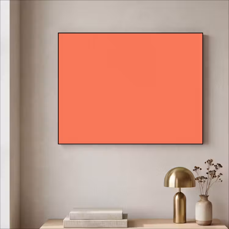Sunset - Salmon - Oranje Textielframe zwart klein 947 -sfeer2