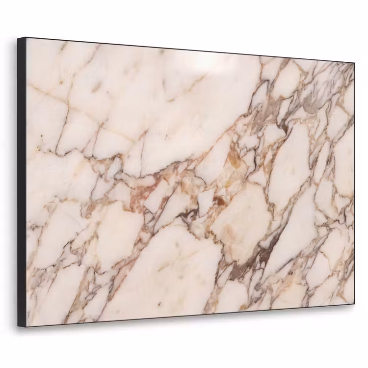 Textuur - Gesteente - Aderen - Abstract - Wit Textielframe zwart klein -3d