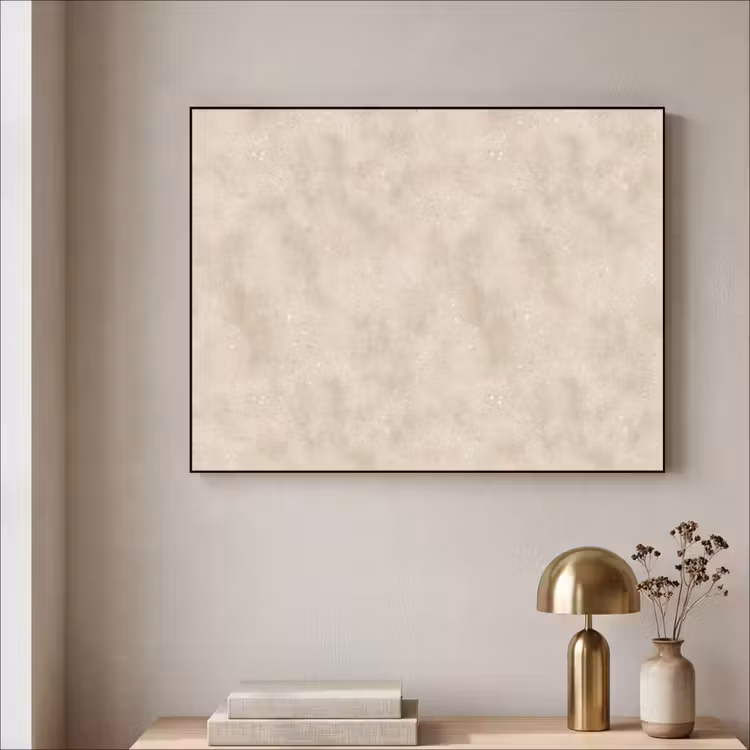 Structuur - Spikkels - Beige Textielframe zwart klein 947 -sfeer2