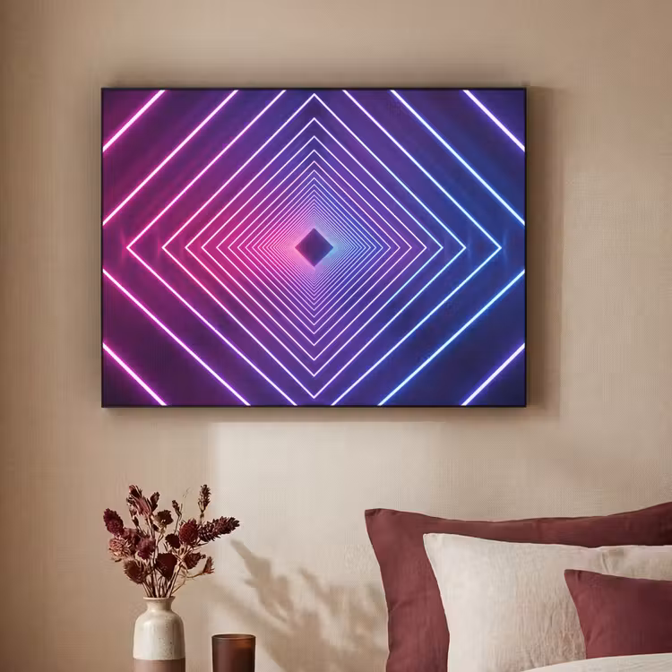 Driedimensionaal - Tunnel - Ruimte Textielframe zwart klein -sfeer1