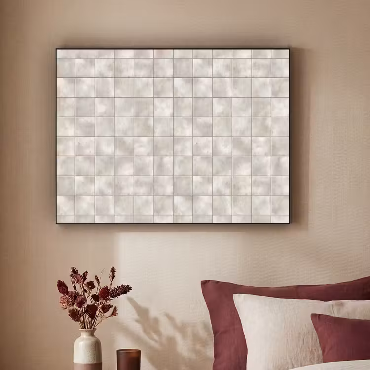 Tegels - Natuurlijk - Grijs Textielframe zwart klein 947 -sfeer1