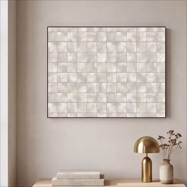 Tegels - Natuurlijk - Grijs Textielframe zwart klein 947 -sfeer2