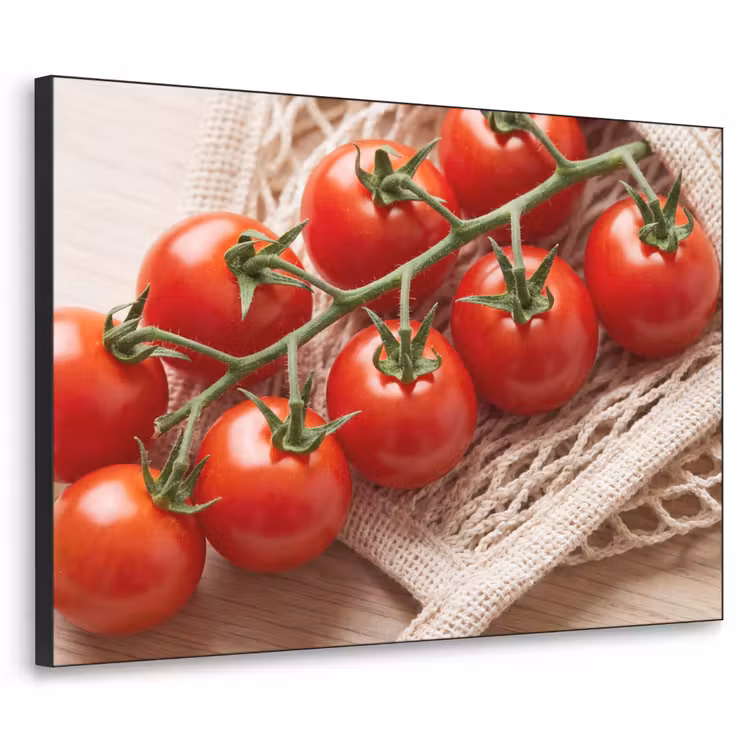 Art Frame - Tomatoes - Fresh - Food - Tomaten - Vers - Eten Textielframe zwart klein