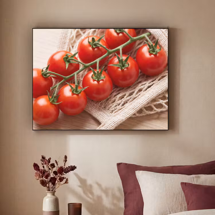 Art Frame - Tomatoes - Fresh - Food - Tomaten - Vers - Eten Textielframe zwart klein