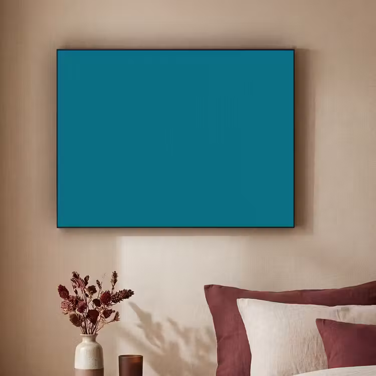 Tropical - Peacock - Blauw Textielframe zwart klein 947 -sfeer1
