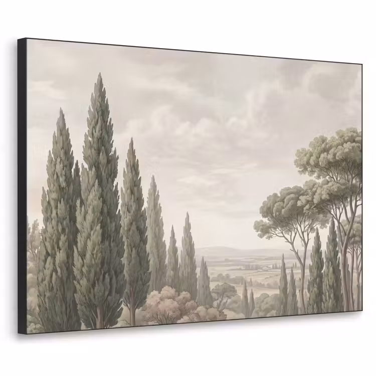 Vallei - Bos - Natuur - Groen Textielframe zwart klein -3d