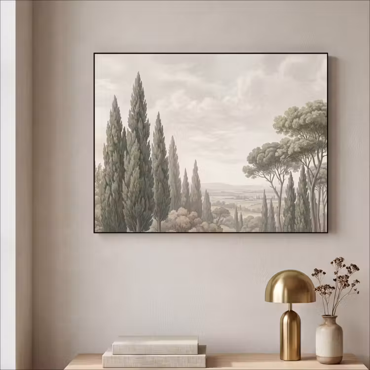 Vallei - Bos - Natuur - Groen Textielframe zwart klein -sfeer2
