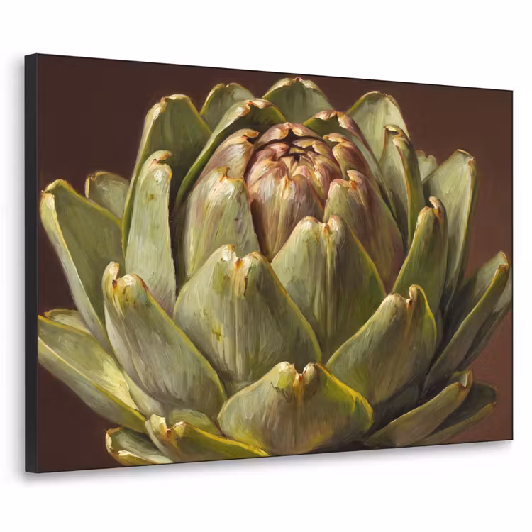 Art Frame - Vegetable - Artichoke - Green - Groente - Artisjok - Groen Textielframe zwart klein
