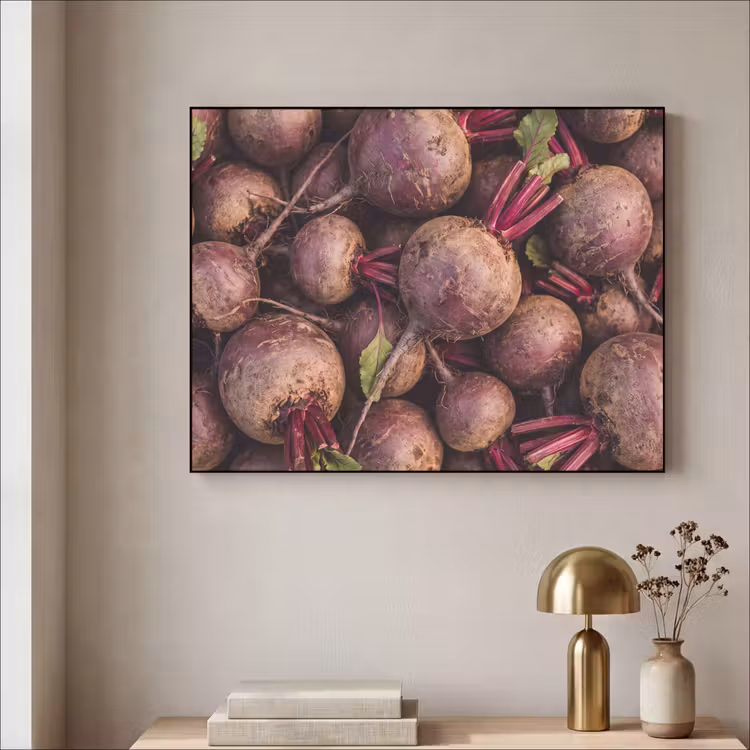 Art Frame - Vegetable - Red - Natural - Groente - Rood - Natuur Textielframe zwart klein