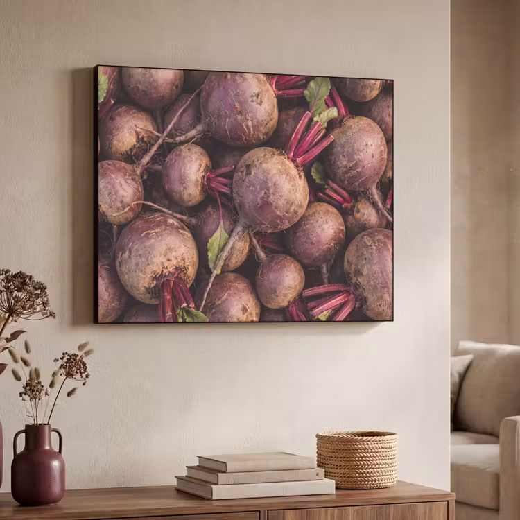 Art Frame - Vegetable - Red - Natural - Groente - Rood - Natuur Textielframe zwart klein