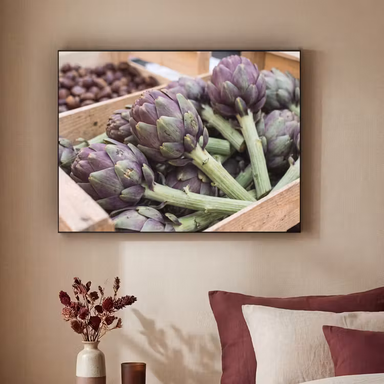 Art Frame - Vegetables - Market - Fresh - Groenten - Markt - Vers Textielframe zwart klein