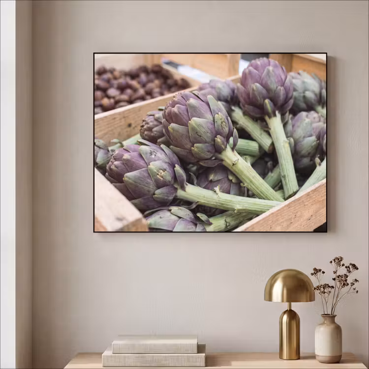 Art Frame - Vegetables - Market - Fresh - Groenten - Markt - Vers Textielframe zwart klein