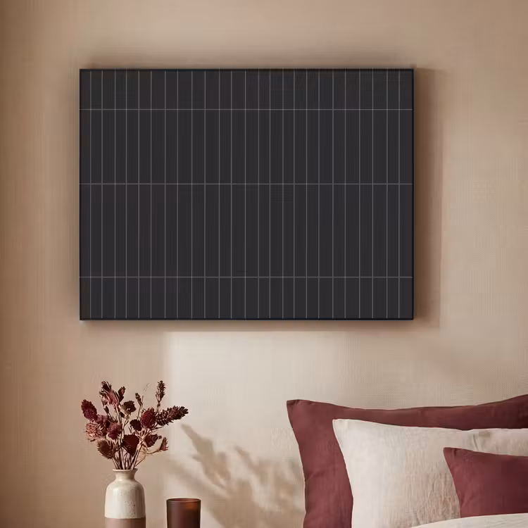 Verticaal - Wandtegel - Mat - Zwart Textielframe zwart klein 947 -sfeer1