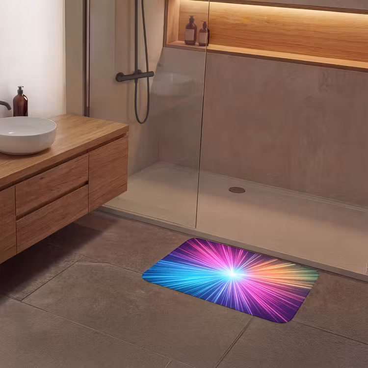 Abstract - Light - Burst - Modern - Colorful Badmat middel -sfeer2