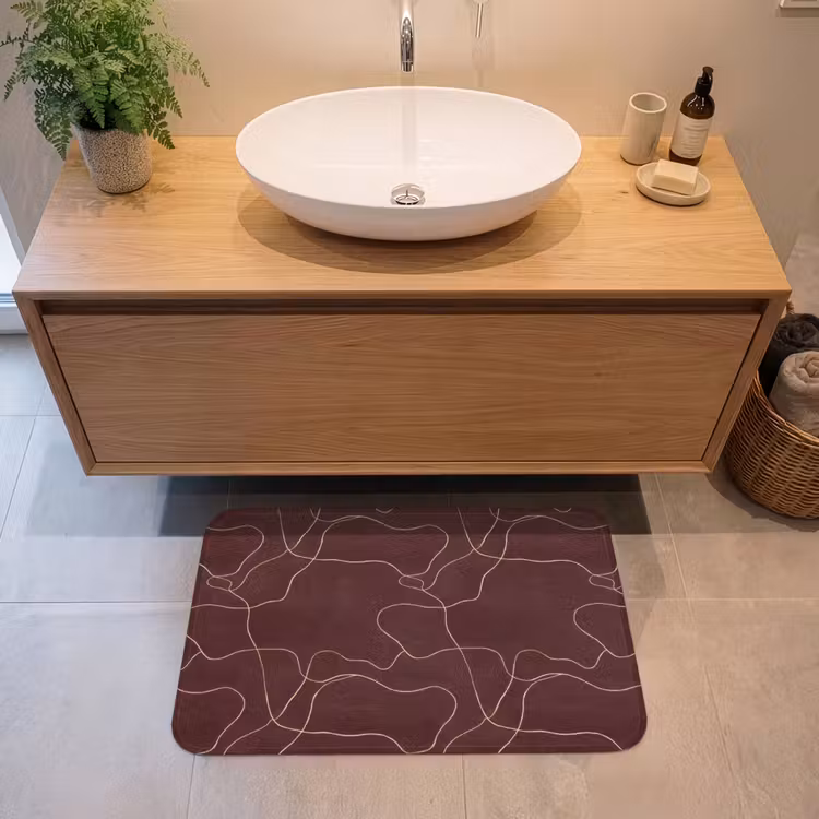 Abstract - Modern - Bruin Badmat middel 997 -sfeer1