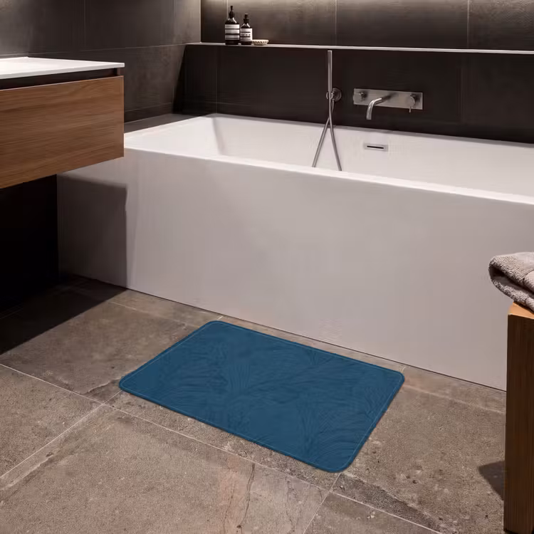 Abstract - Patroon - Donkerblauw - Elegant Badmat klein 997 -sfeer3