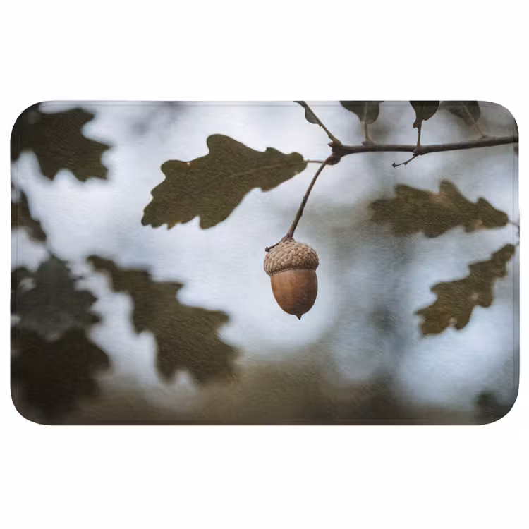 Eikel - Eikenblad - Bos - Herfst - Natuur Badmat klein -3d
