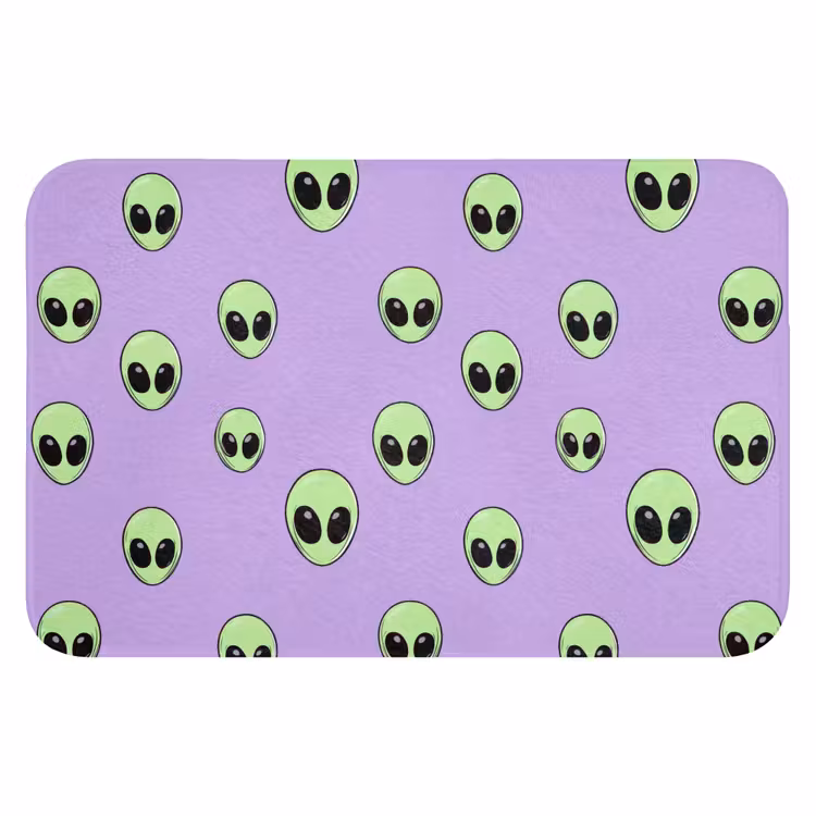 Alien - Retro - Lila Badmat klein 997 -3d