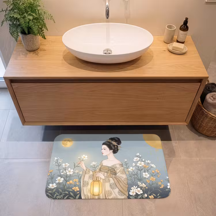 Aziatisch - Vrouw - Kimono Badmat middel -sfeer1