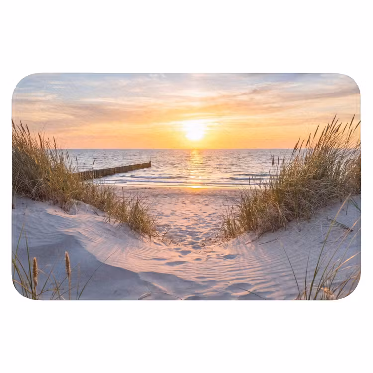 Strand - Zonsondergang - Natuur - Landschap Badmat klein -3d