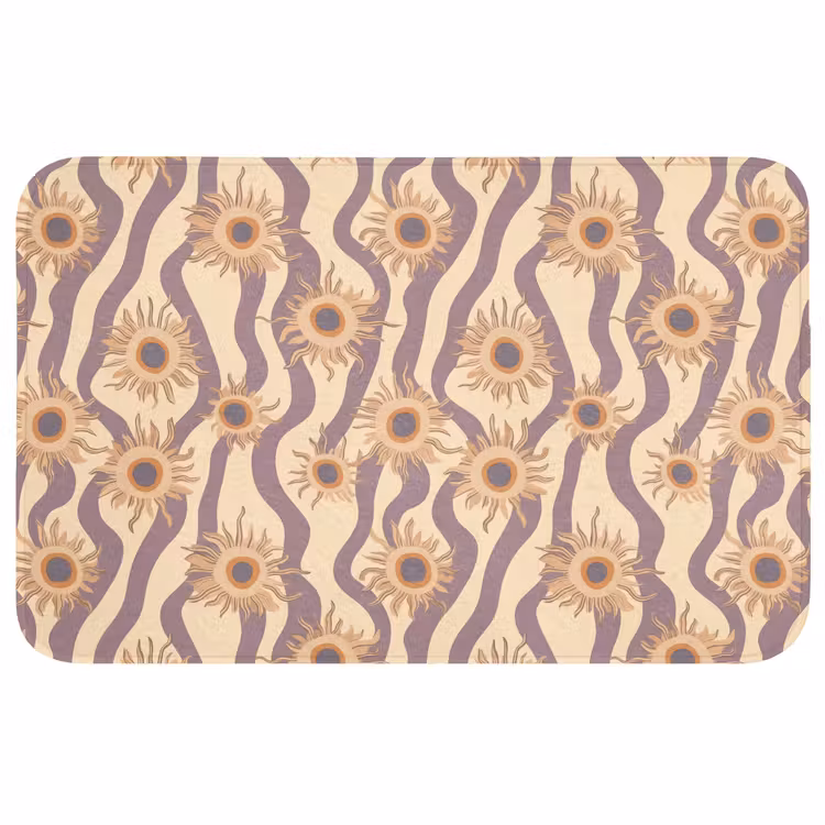 Bohemian - Vibe - Lavendelpaars Badmat middel 997 -3d