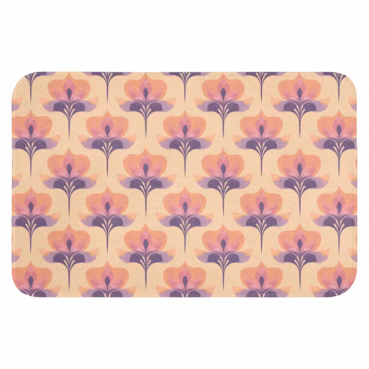 Botanisch - Patroon - Pastel Badmat klein 997 -3d