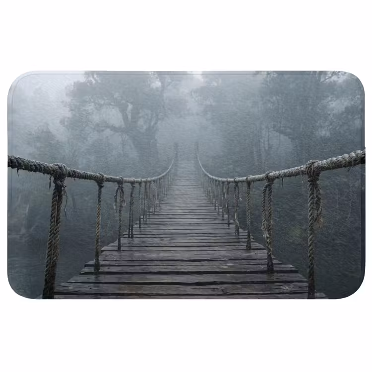 Brug - Jungle - Mist - Natuur Badmat middel -3d