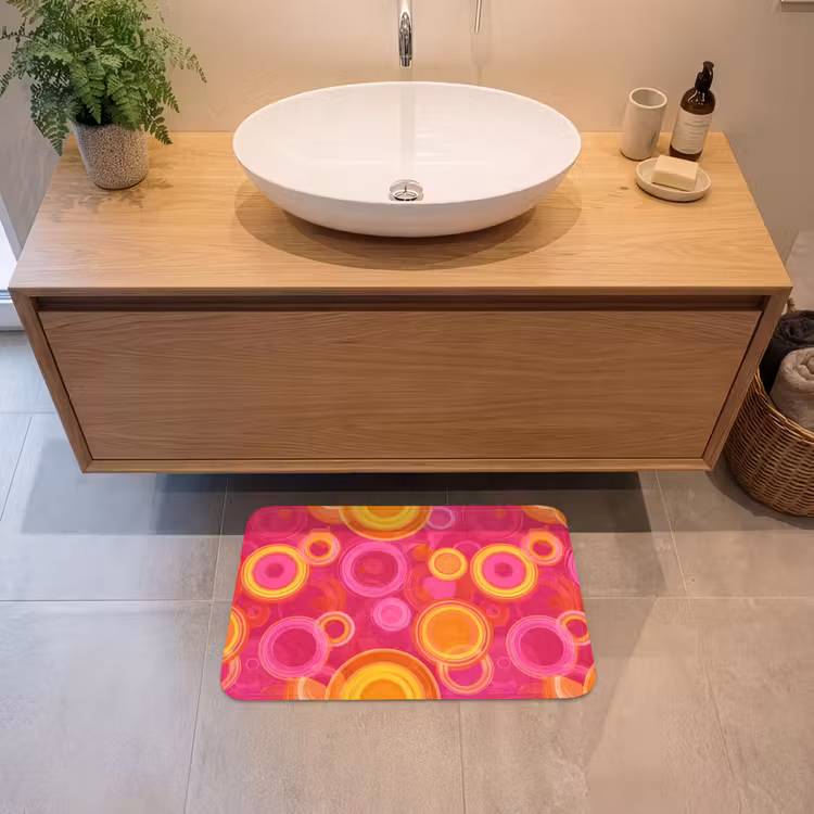 Cirkels - Design - Kleurrijk Badmat klein 997 -sfeer1