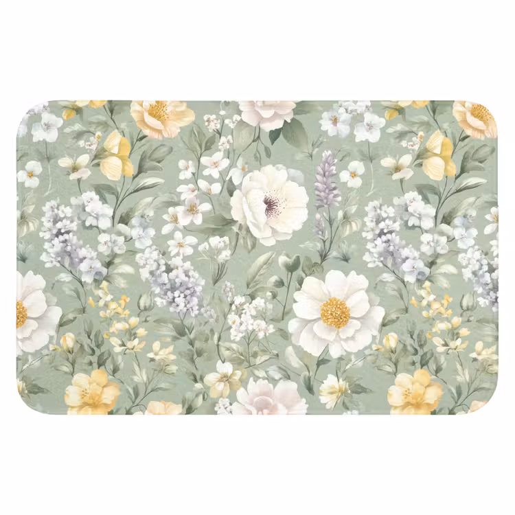 Klassiek - Bloemenpatroon - Kleurrijk Badmat klein 997 -3d