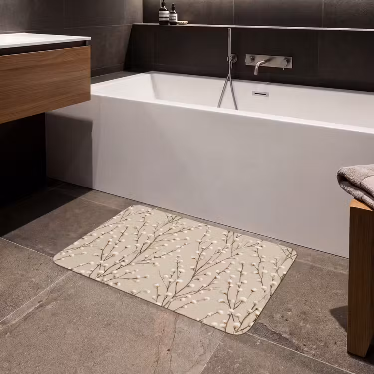 Katoen - Natuur - Taupe Badmat middel 997 -sfeer3