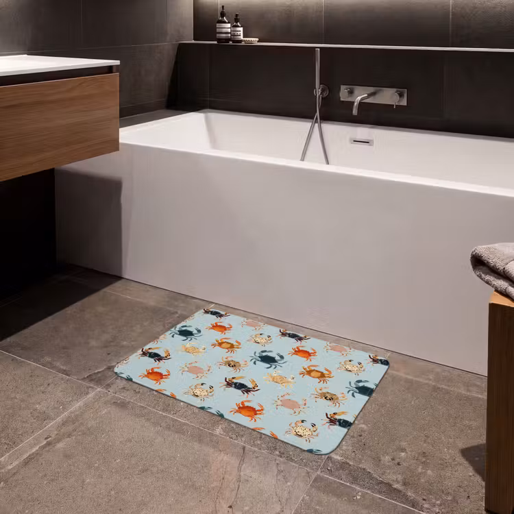 Krabben - Speels - Kleurrijk Badmat klein 997 -sfeer3