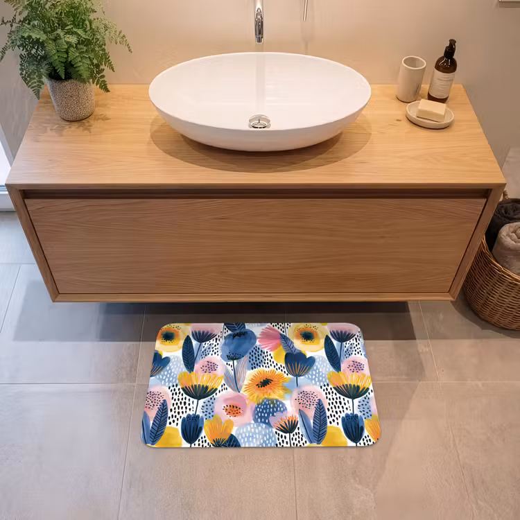 Creatief - Patroon - Kleurrijk Badmat klein 997 -sfeer1
