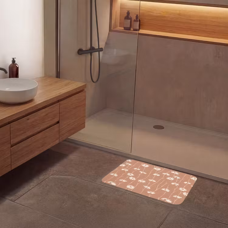 Madeliefjes - Subtiel - Terracotta Badmat klein 997 -sfeer2
