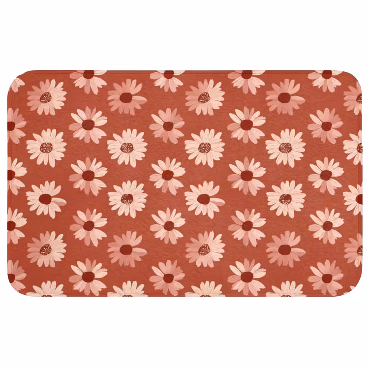 Madelief - Retro - Terracotta Badmat middel 997 -3d